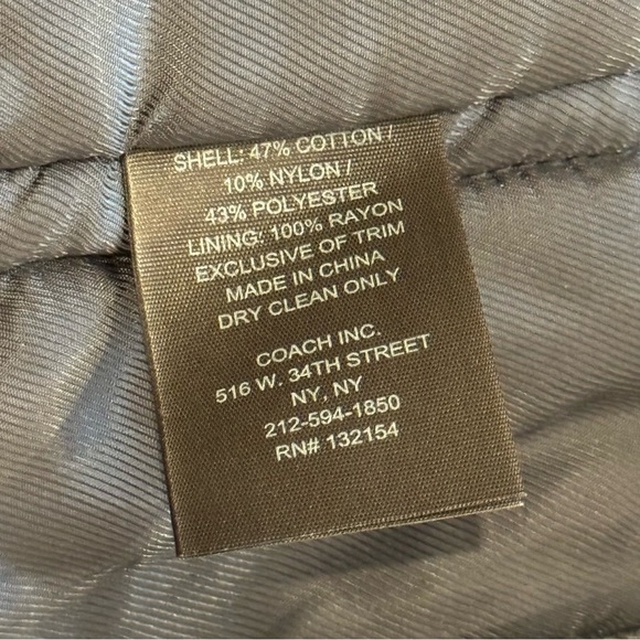 Coach RN #132154 Jacket Coat W/ Hood Brown Full Zipper Men Sz XL - Picture 5 of 11